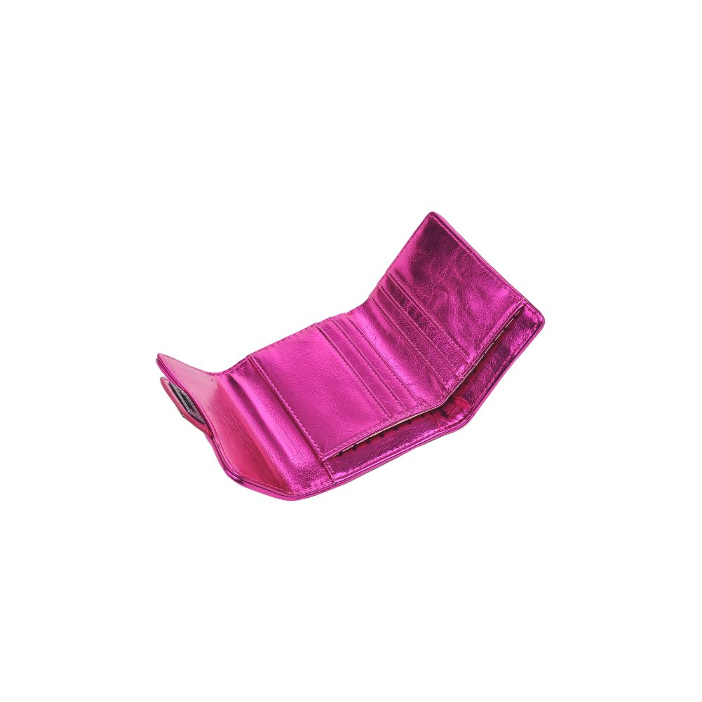 Woman wearing Fuchsia Urban Expressions Shantel - Quilted Wallet 840611104786 View 9 | Fuchsia