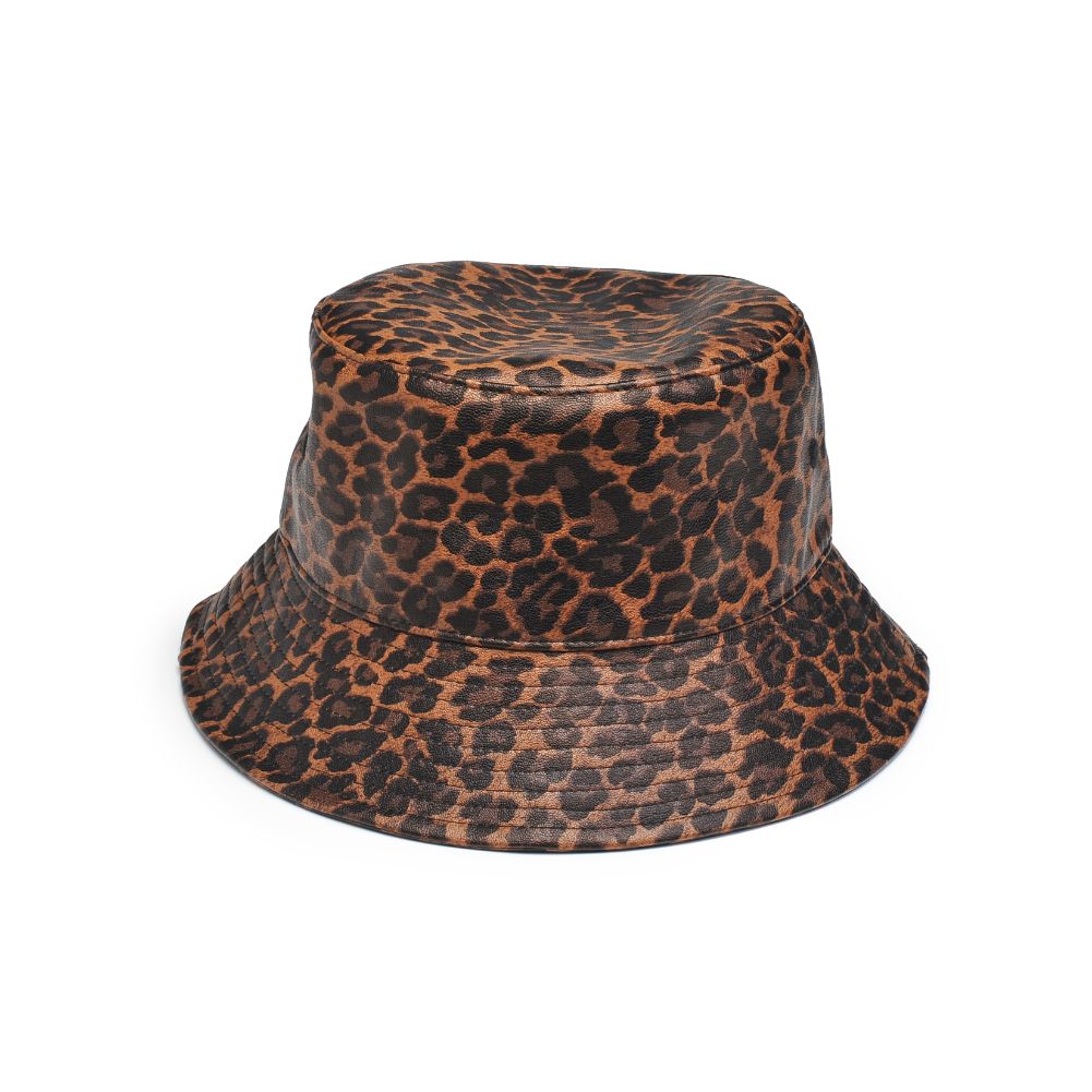 Product Image of Urban Expressions Vegan Leather Bucket Hat Bucket Hat 818209014816 View 5 | Leopard