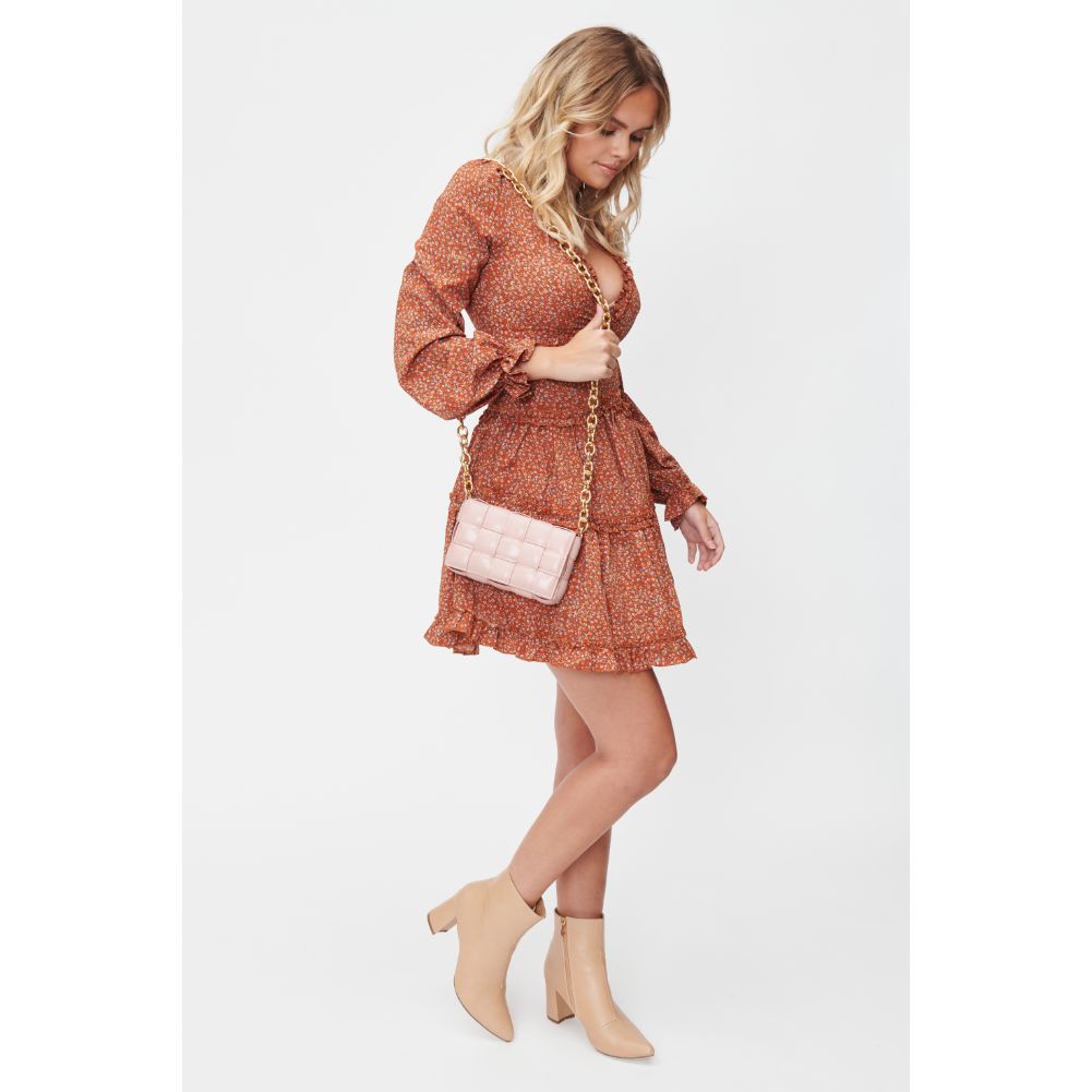 Woman wearing French Rose Urban Expressions Holden Crossbody 840611101297 View 2 | French Rose