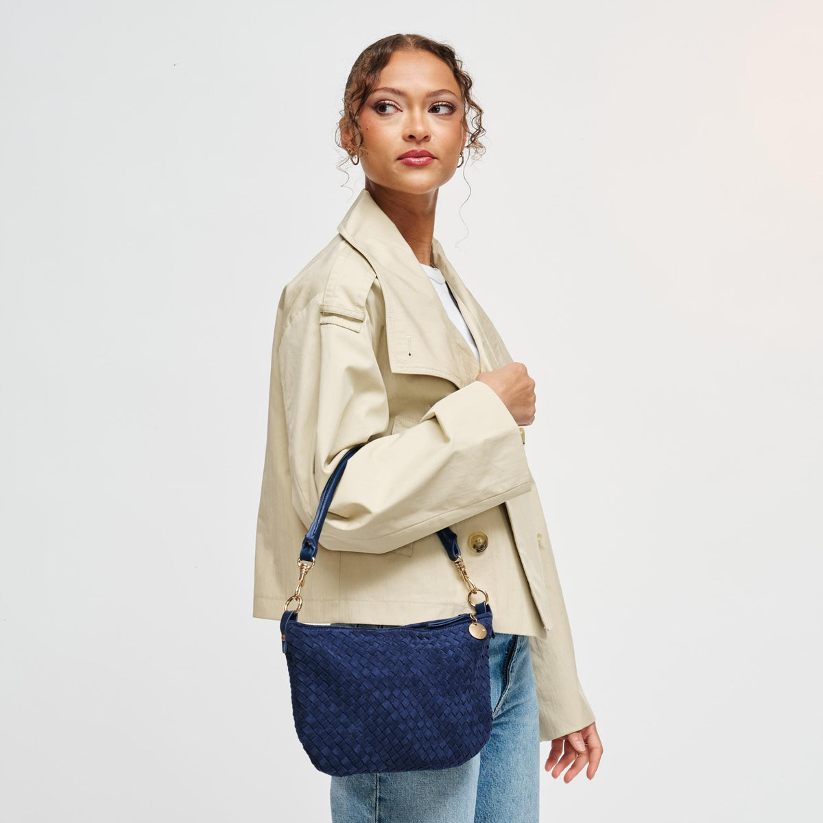 Woman wearing Midnight Urban Expressions Jordan - FS Crossbody 840504211812 View 3 | Midnight