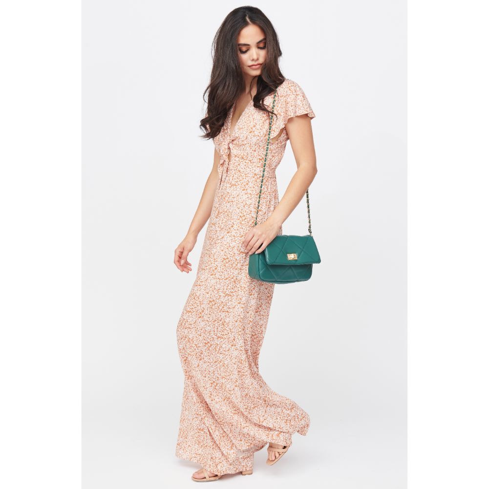 Woman wearing Forest Urban Expressions Emily Crossbody 840611182302 View 4 | Forest