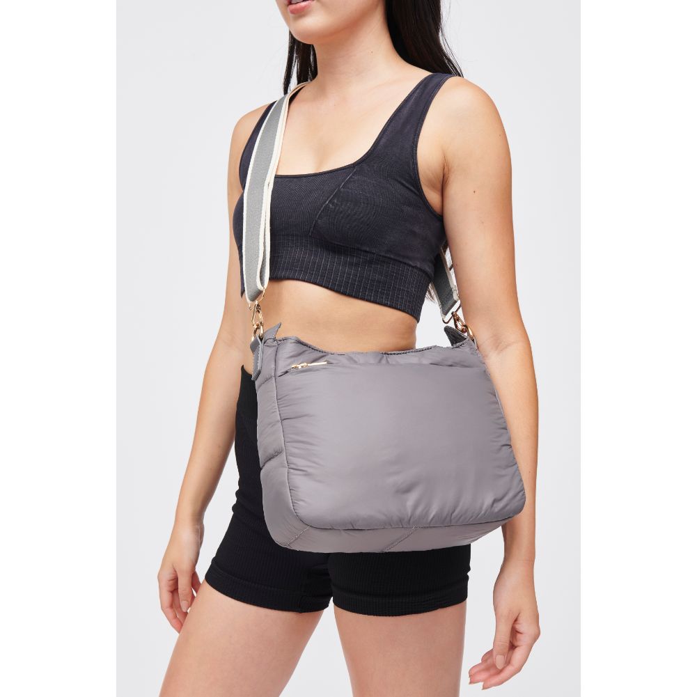 Woman wearing Grey Urban Expressions Verna Crossbody 840611184986 View 1 | Grey