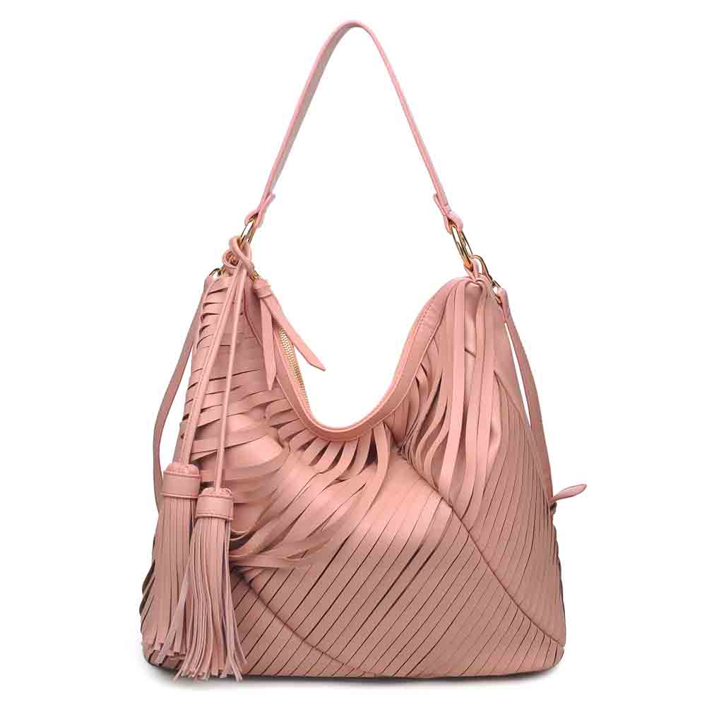 Woman wearing French Rose Urban Expressions Jinx Hobo NA-840611124975 View 5 | French Rose