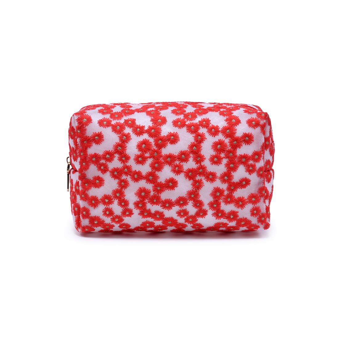 Product Image of Urban Expressions Daisy Chain Cosmetic & Travel Organizer Pouch 840504207488 View 1 | Red