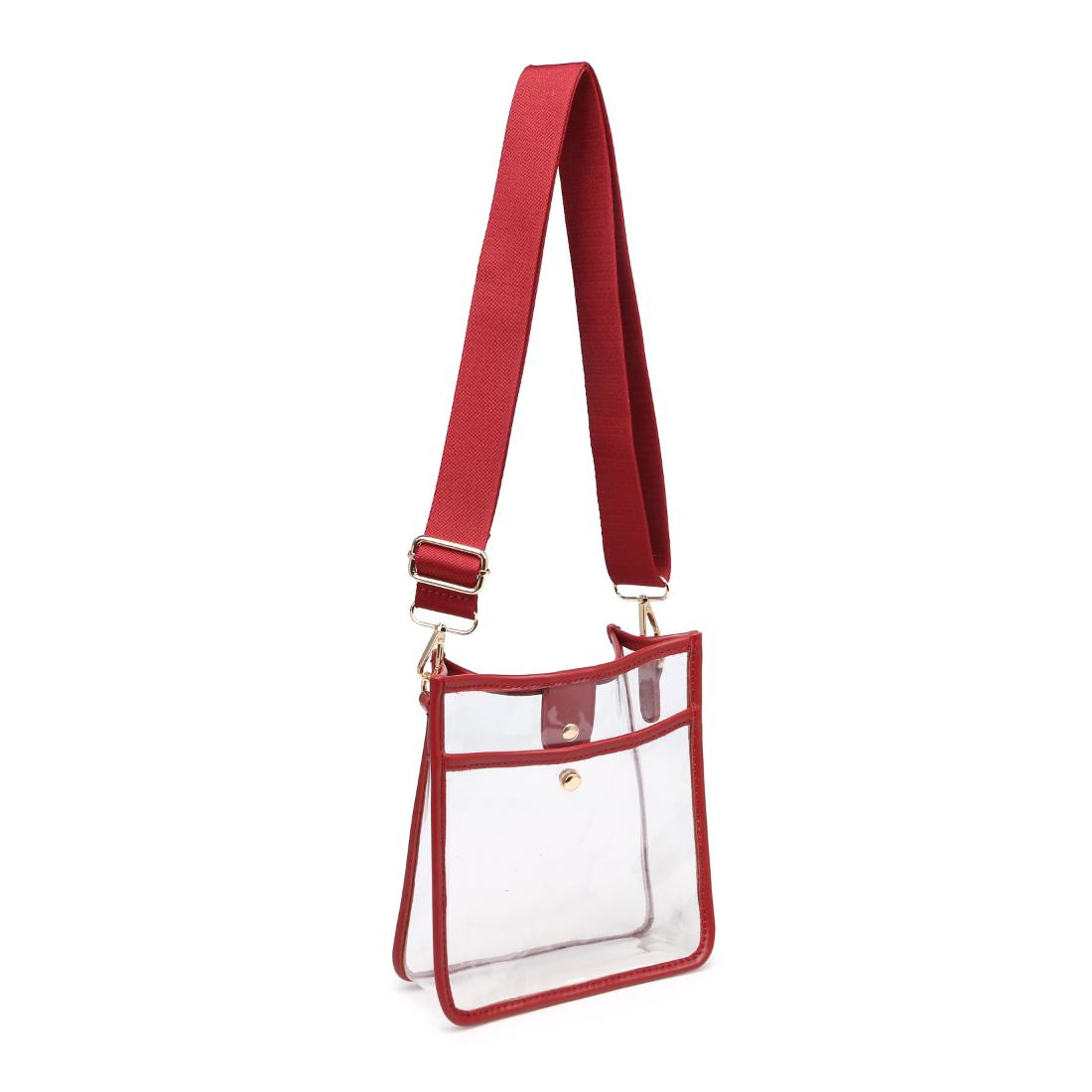 Product Image of Urban Expressions Beckham - Clear Crossbody 840504201400 View 6 | Red