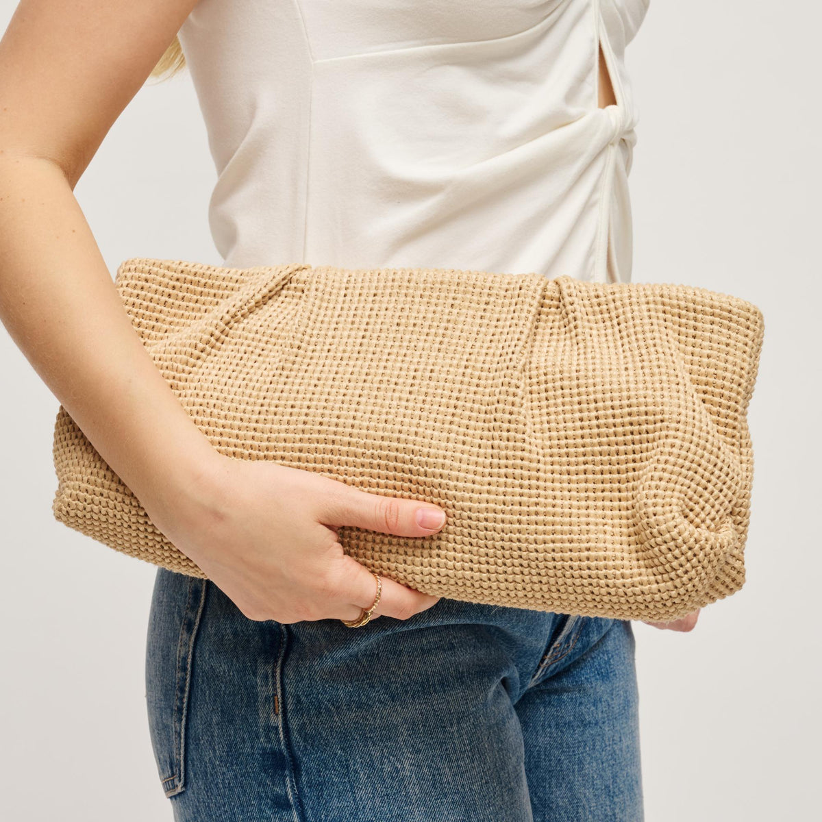 Woman wearing Natural Urban Expressions Franny - Seasonal Clutch 840504208515 View 2 | Natural
