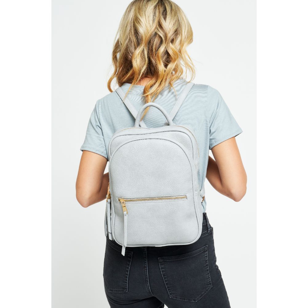 Woman wearing Dove Grey Urban Expressions Mercer Backpack 840611178886 View 4 | Dove Grey