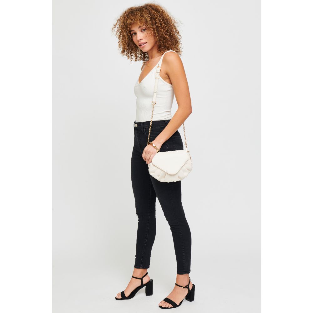 Woman wearing White Urban Expressions Gemma Crossbody 840611179494 View 4 | White