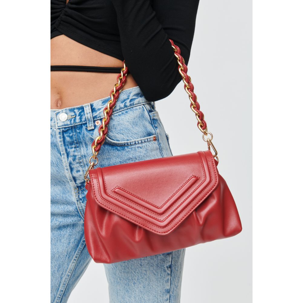 Woman wearing Red Urban Expressions Adrienne Crossbody 840611103048 View 1 | Red