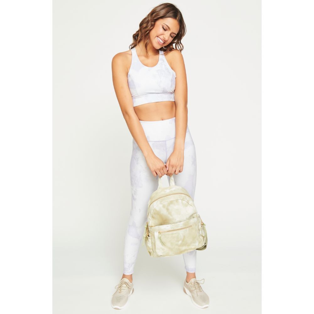 Woman wearing Sage Urban Expressions Scarlett Backpack 840611180223 View 4 | Sage