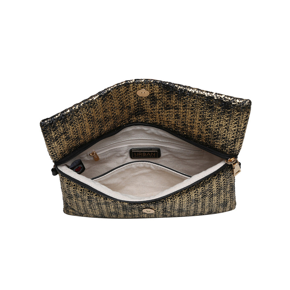 Product Image of Urban Expressions Maui Metallic Clutch NA-840611145192 View 4 | Black