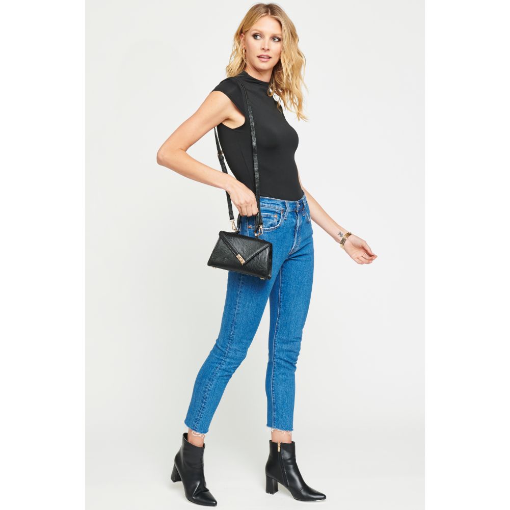 Woman wearing Black Urban Expressions Blake Crossbody 840611174703 View 2 | Black