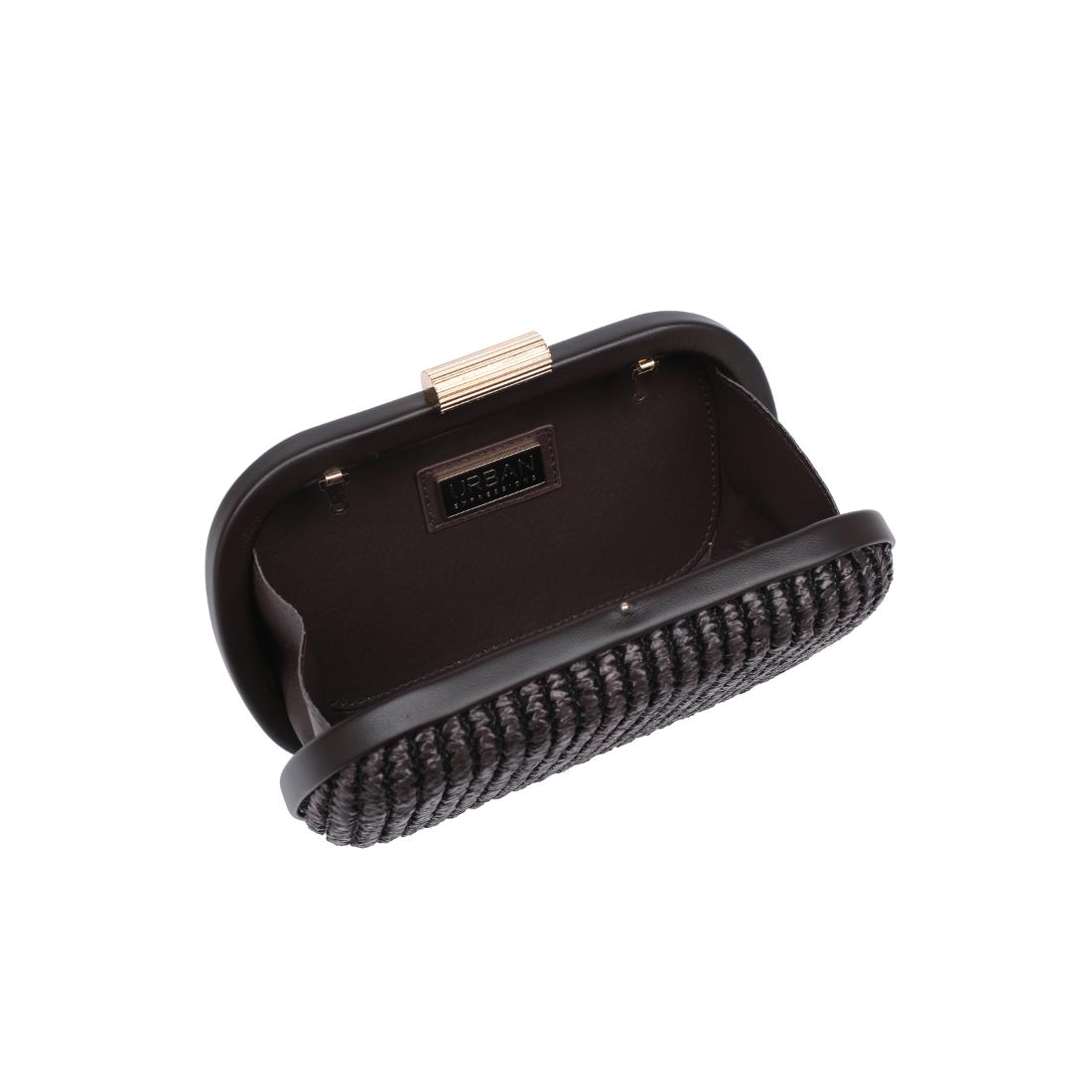 Woman wearing Chocolate Urban Expressions Alix Evening Bag 840504206313 View 9 | Chocolate