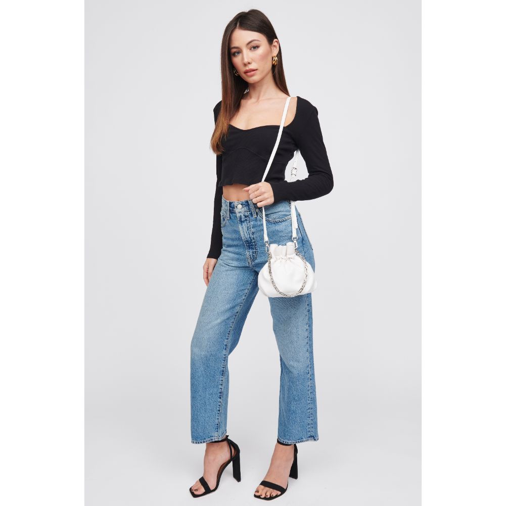 Woman wearing White Urban Expressions Marisopa Handbag 818209018838 View 3 | White