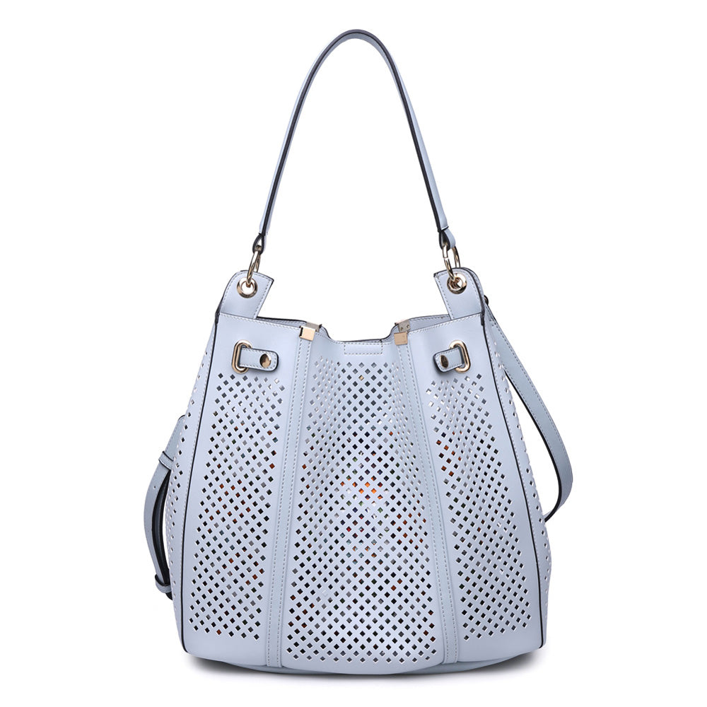 Woman wearing Blue Urban Expressions Darby Hobo NA-840611143396 View 5 | Blue