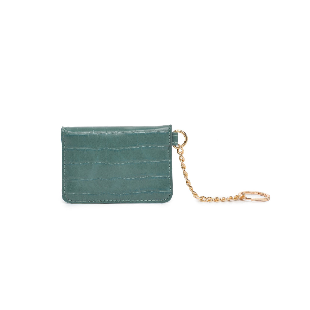 Woman wearing Emerald Urban Expressions Gia - Croco Card Holder 840611110770 View 7 | Emerald