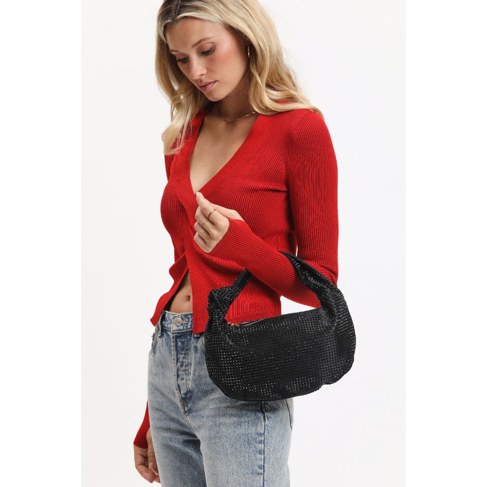 Woman wearing Black Urban Expressions Tawni Evening Bag 840611106490 View 3 | Black