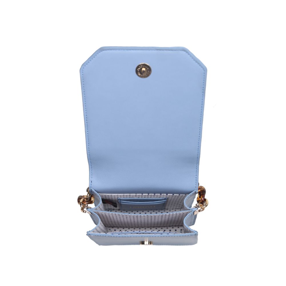 Woman wearing Powder Blue Urban Expressions Bobbie Crossbody 840611169945 View 9 | Powder Blue