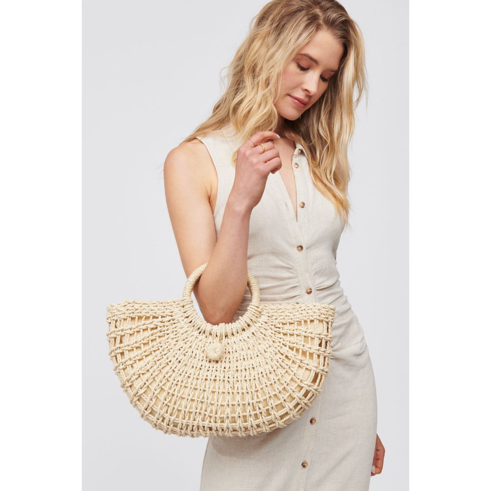 Woman wearing Cream Urban Expressions Rhodes Top Handle 840611100177 View 1 | Cream