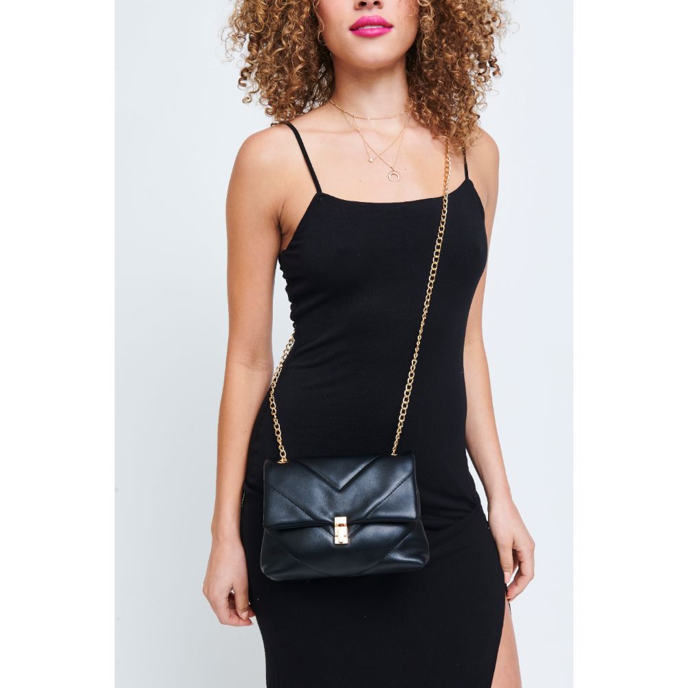 Woman wearing Black Urban Expressions Samantha Crossbody 840611178893 View 4 | Black