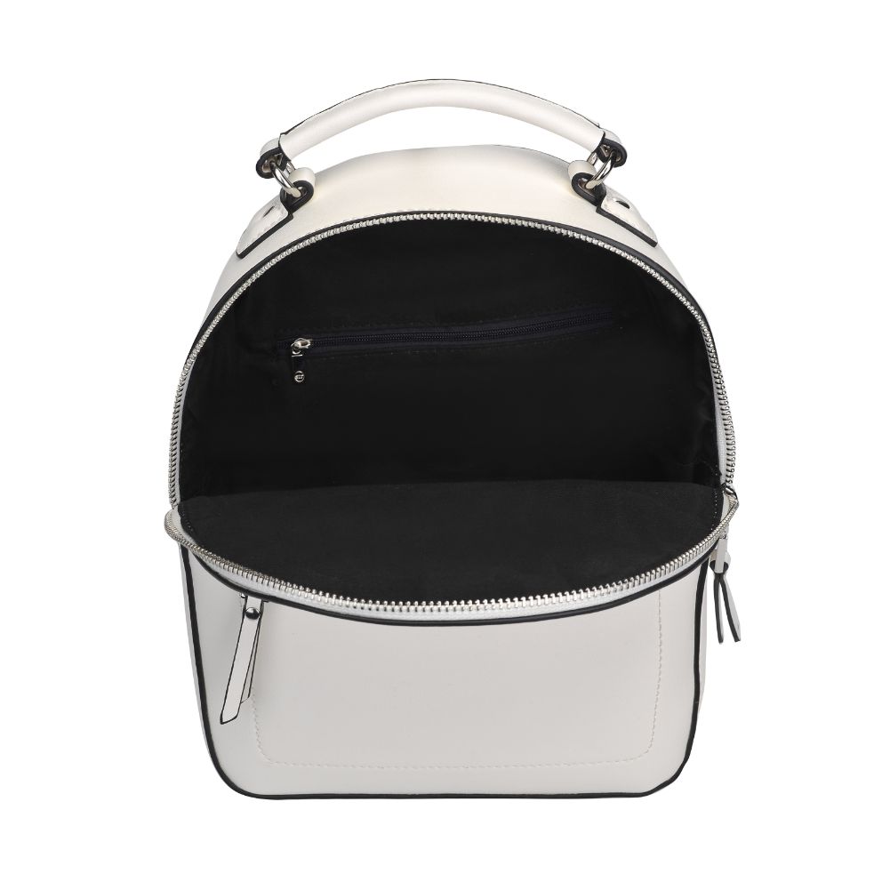 Woman wearing White Urban Expressions Kimberly Backpack 840611183118 View 9 | White