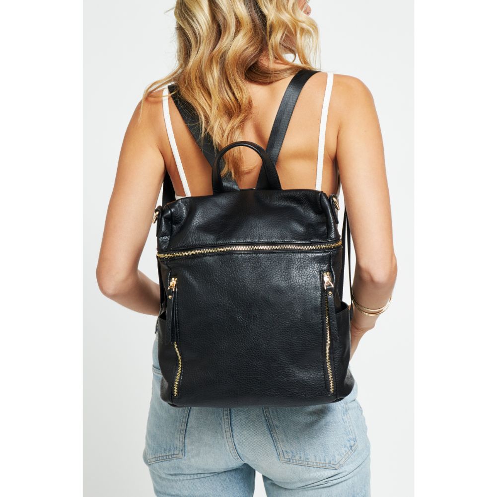 Woman wearing Black Urban Expressions Jefferson Backpack 840611179739 View 1 | Black
