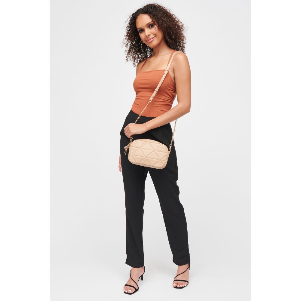 Woman wearing Latte Urban Expressions Petra Crossbody 840611184580 View 4 | Latte