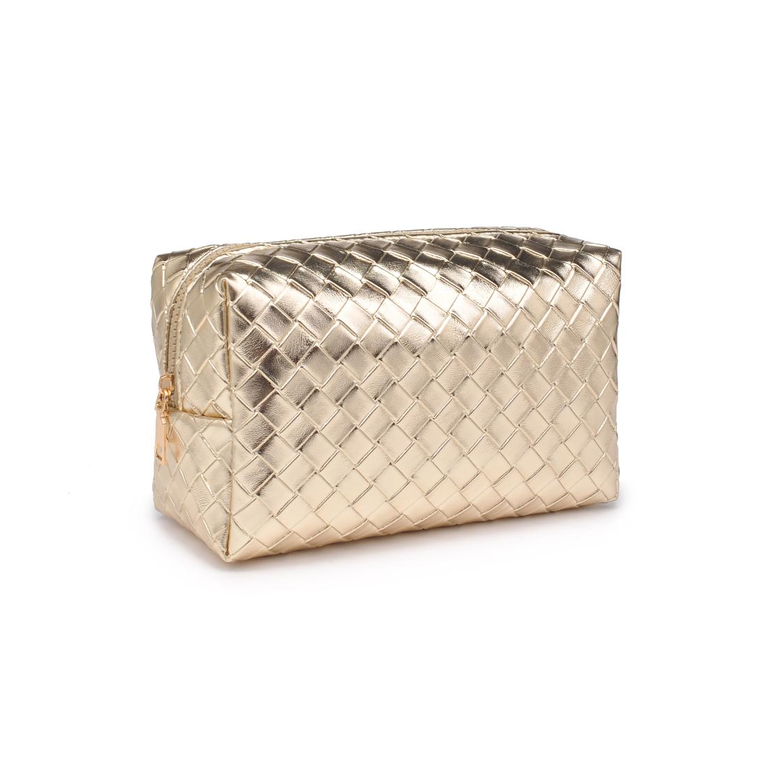 Urban Essentials Weave & Wander Cosmetic & Travel Organizer Pouch 840611197856 View 6 | Gold