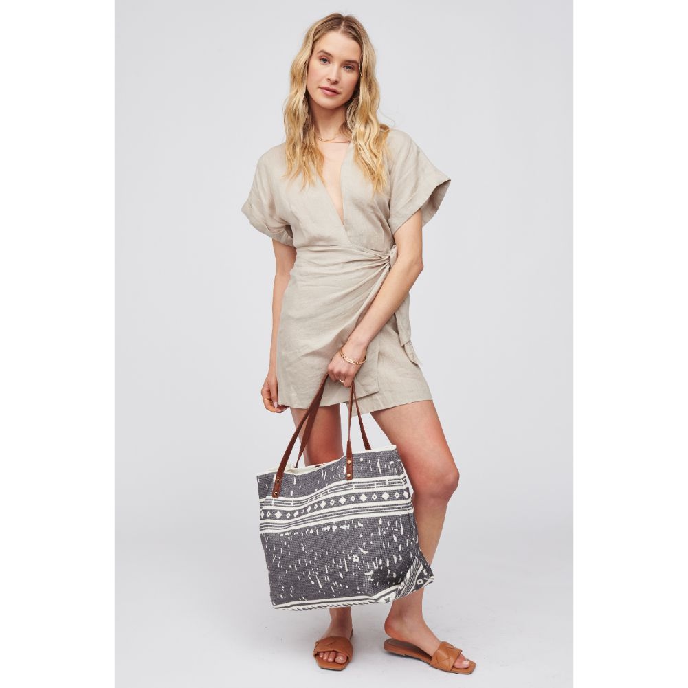 Woman wearing Grey Combo Urban Expressions Helena Tote 818209017961 View 3 | Grey Combo