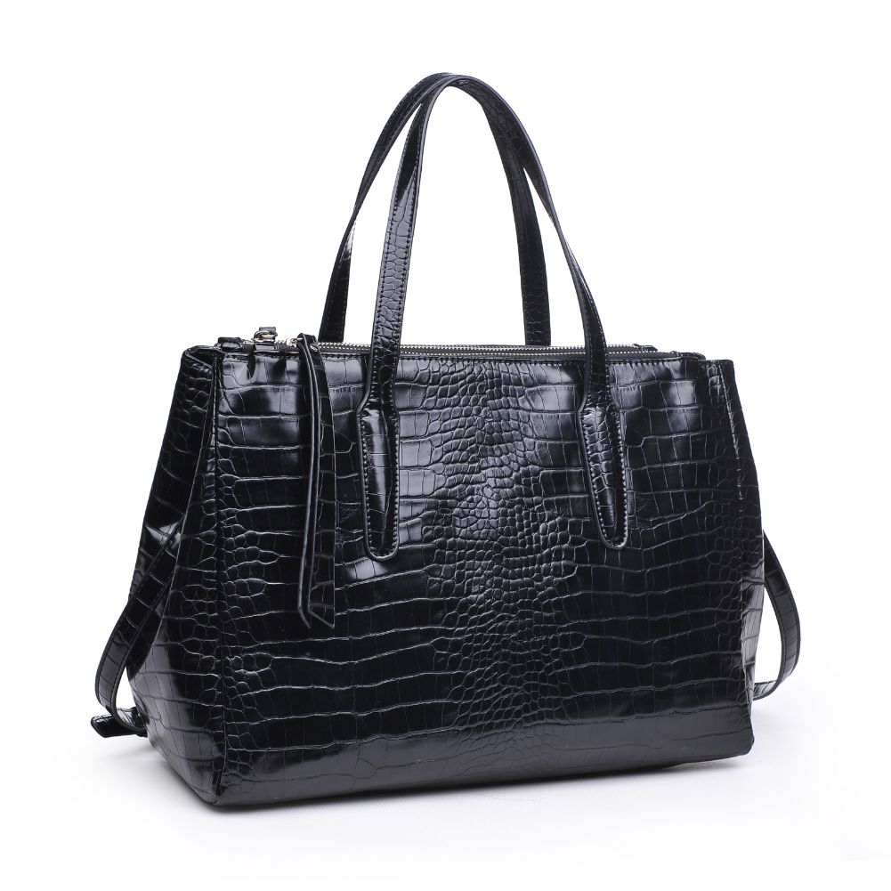 Woman wearing Black Urban Expressions Nora Satchel 840611167347 View 6 | Black