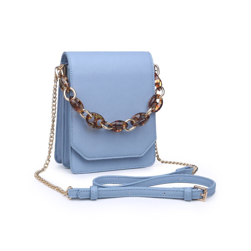 Woman wearing Powder Blue Urban Expressions Bobbie Crossbody 840611169945 View 6 | Powder Blue