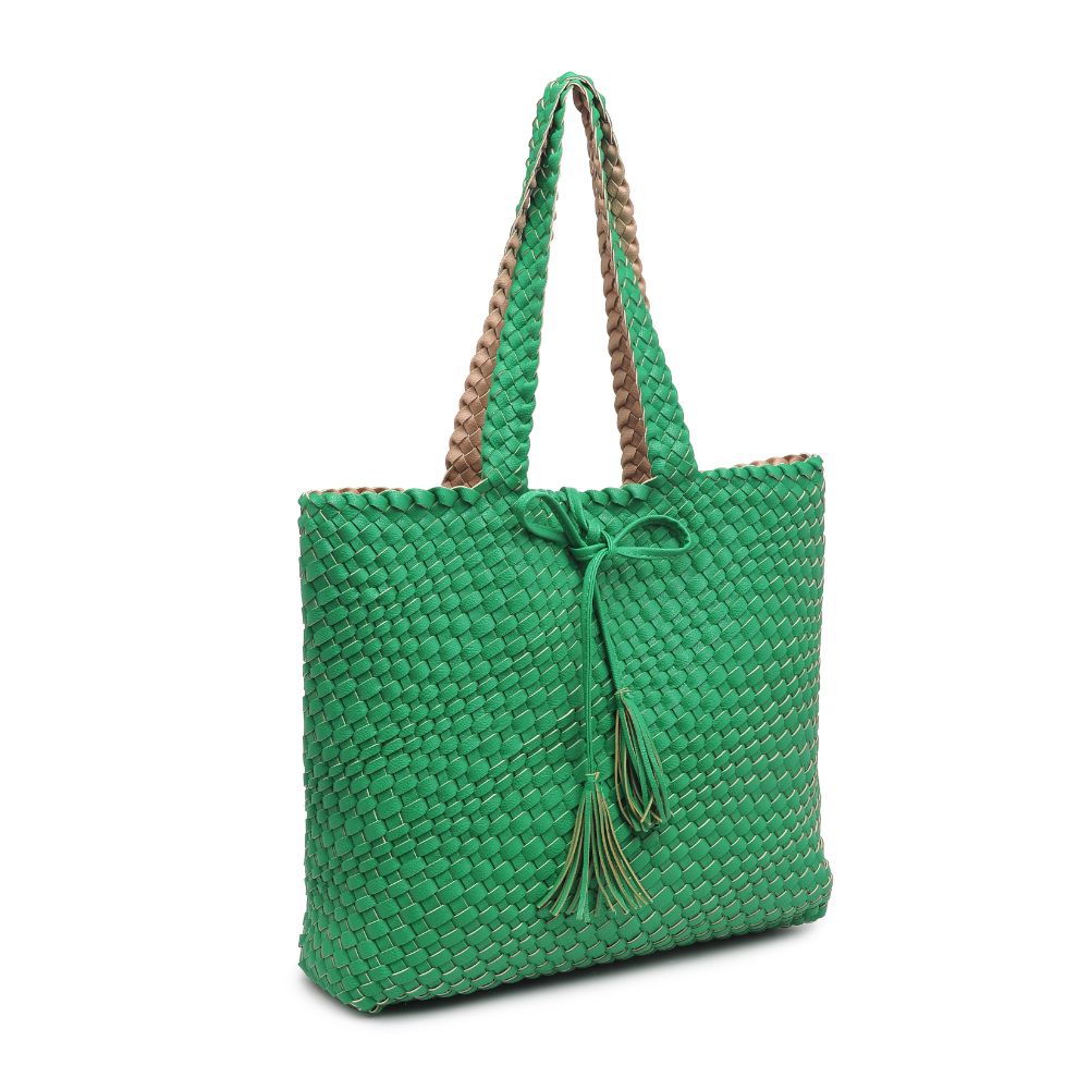 Product Image of Urban Expressions Wilhelmina Tote 840611106650 View 6 | Green Natural