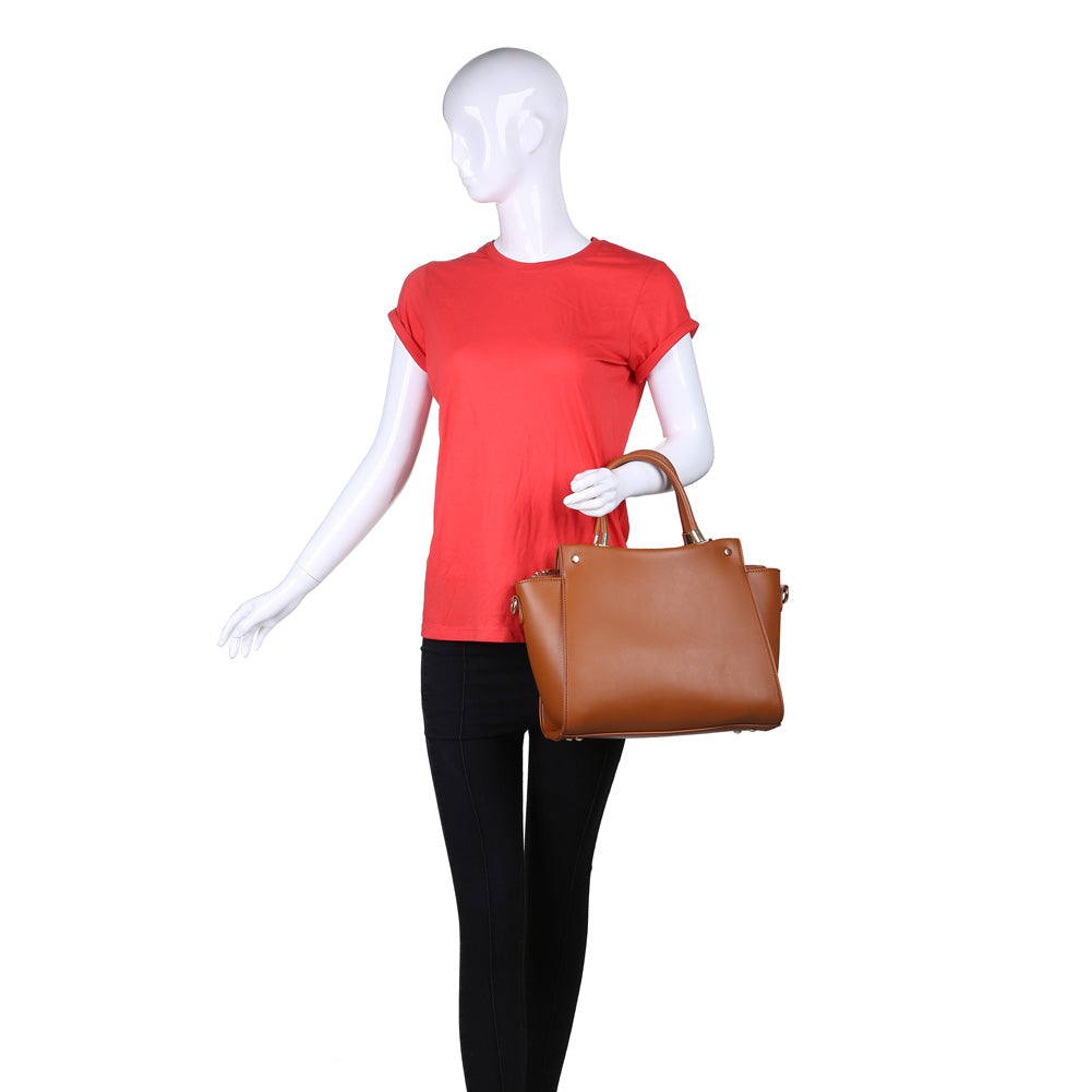 Product Image of Urban Expressions Greyson Satchel NA-840611149732 View 5 | Tan