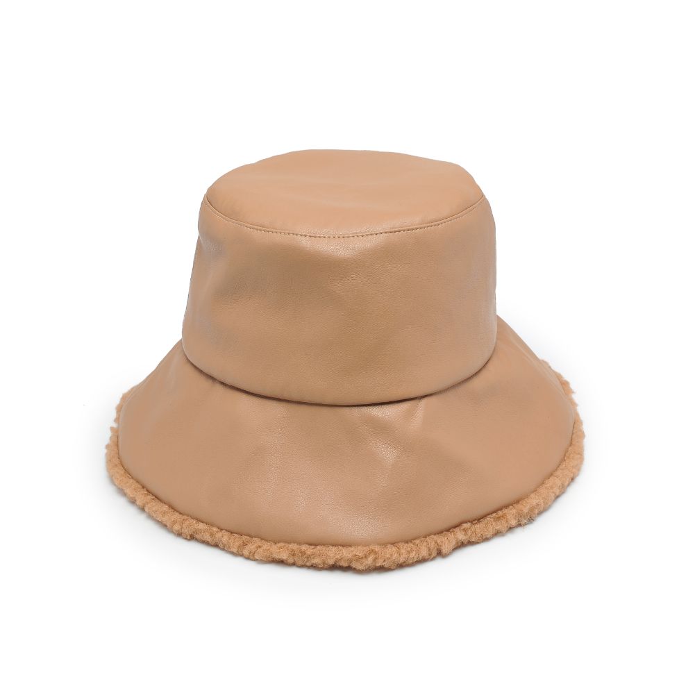 Product Image of Urban Expressions Shearling Trim Bucket Hat Bucket Hat 818209014700 View 5 | Latte