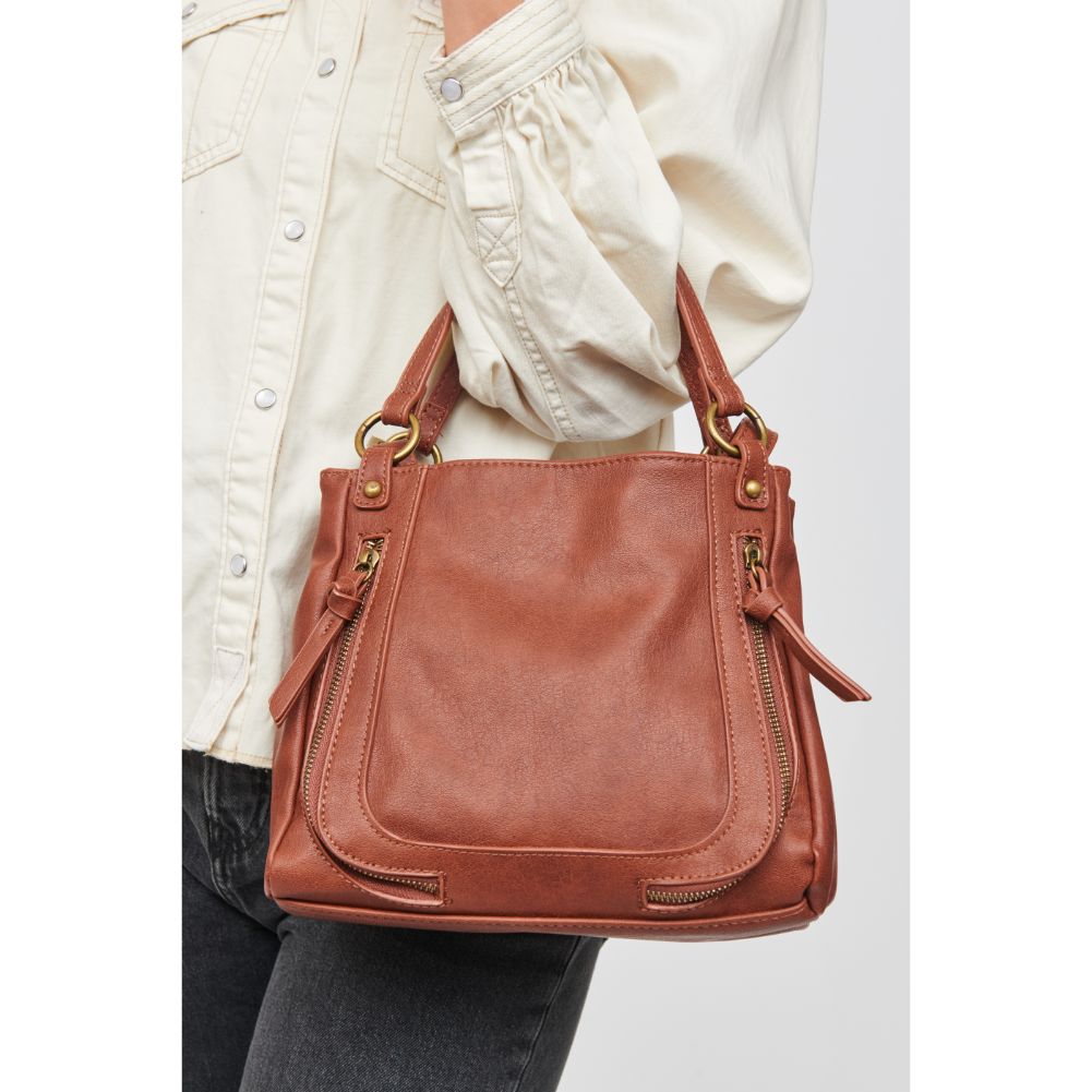 Woman wearing Tan Urban Expressions Mandeville Crossbody 840611110879 View 4 | Tan