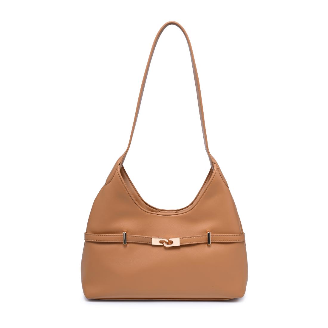 Woman wearing Camel Urban Expressions Camila Shoulder Bag 840504205866 View 5 | Camel