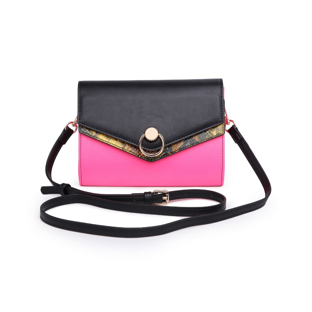 Woman wearing Neon Pink Urban Expressions Adea Crossbody NA-840611167040 View 5 | Neon Pink