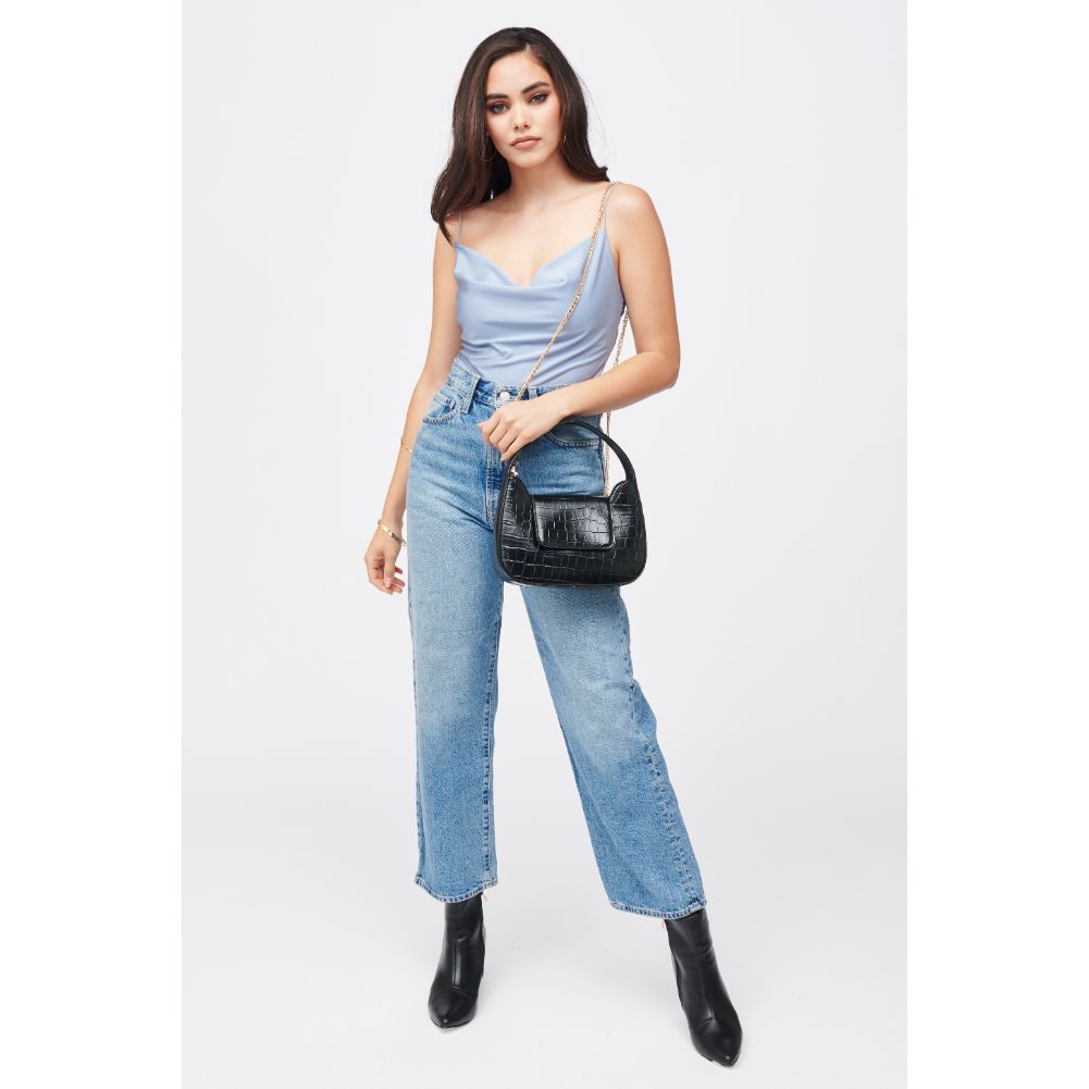 Woman wearing Black Urban Expressions Esther Shoulder Bag 840611182456 View 3 | Black