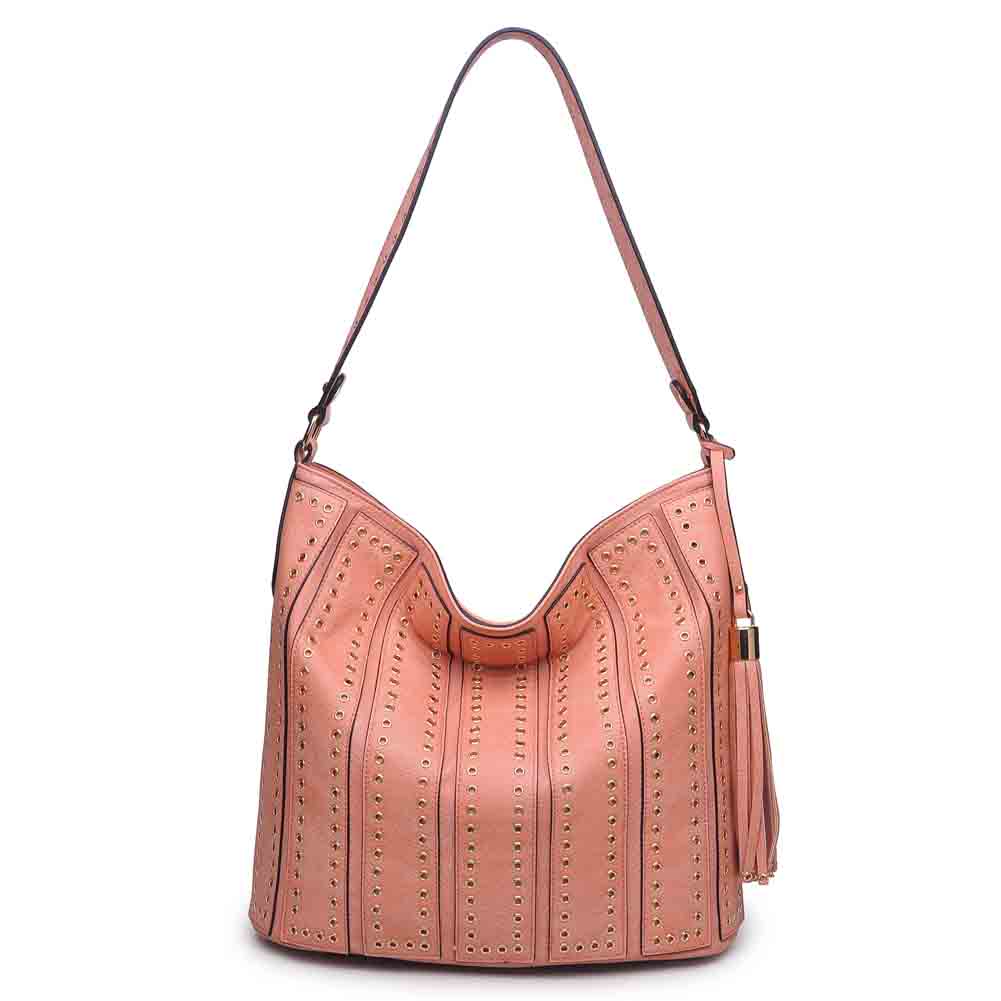 Woman wearing Peach Urban Expressions Nicola Hobo NA-840611126382 View 5 | Peach