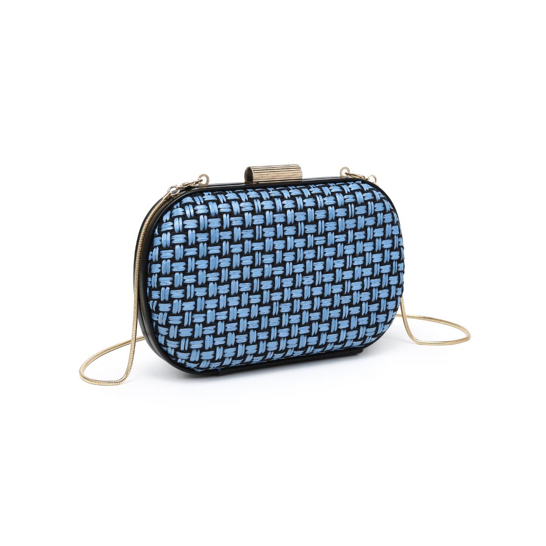 Woman wearing Blue Black Urban Expressions Cove Evening Bag 840504208317 View 6 | Blue Black