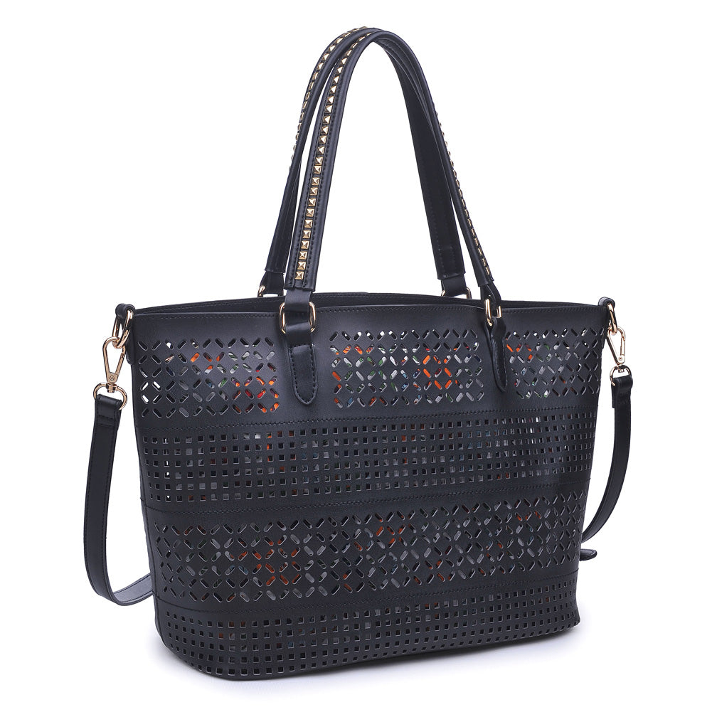 Woman wearing Black Urban Expressions Mackenzie Tote NA-840611143341 View 6 | Black