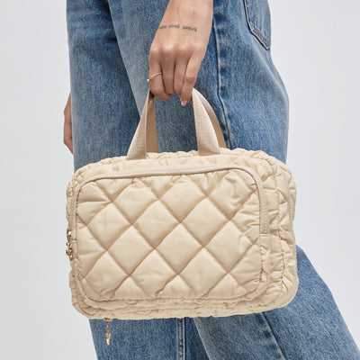 Woman wearing Cream Urban Essentials Cloud Cruiser Travel Organizer 840611197689 View 1 | Cream