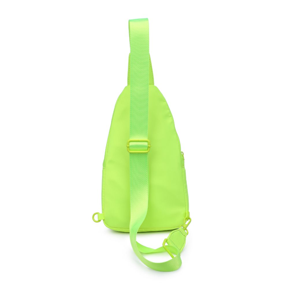 Woman wearing Neon Yellow Urban Expressions Walker - Nylon Sling Backpack 840611110688 View 7 | Neon Yellow