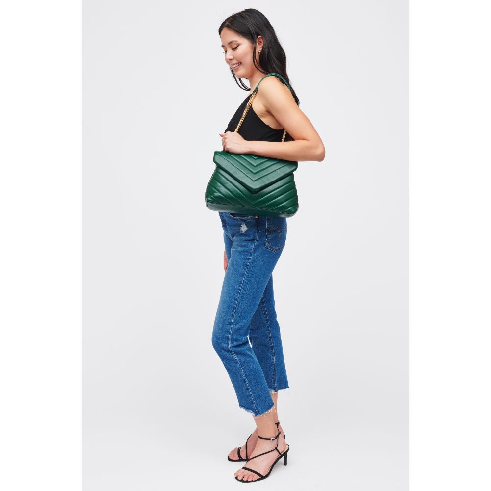 Woman wearing Forest Urban Expressions Ivy Crossbody 840611185761 View 3 | Forest