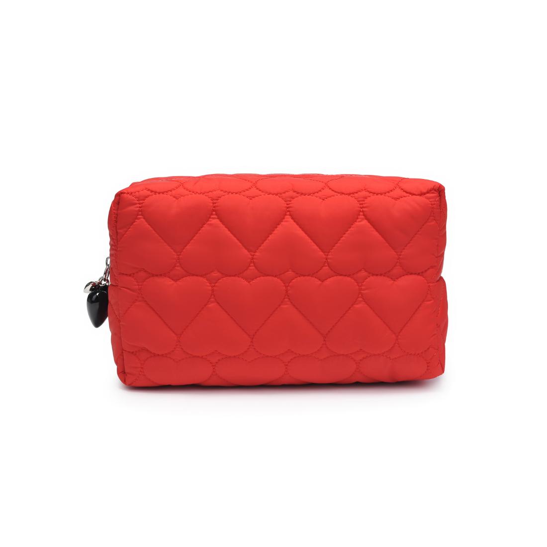 Urban Essentials Pull My Heart Cosmetic & Travel Organizer Pouch 840611196972 View 5 | Red