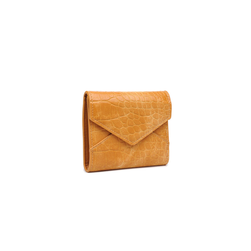 Product Image of Urban Expressions Layla Croc Wallet NA-840611154132 View 2 | Mustard