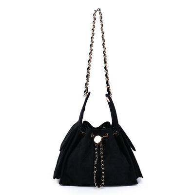 Urban Expressions Willow - Quilted Faux Suede Hobo 840504214158 View 1 | Black