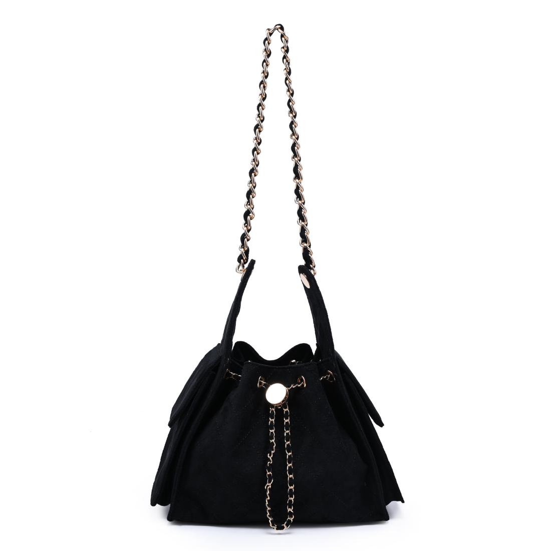 Urban Expressions Willow - Quilted Faux Suede Hobo 840504214158 View 1 | Black