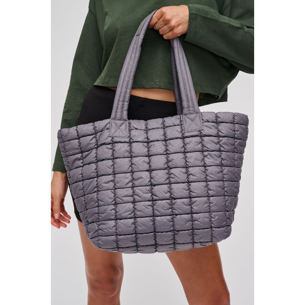Woman wearing Carbon Urban Expressions Breakaway - Puffer Tote 840611119841 View 4 | Carbon