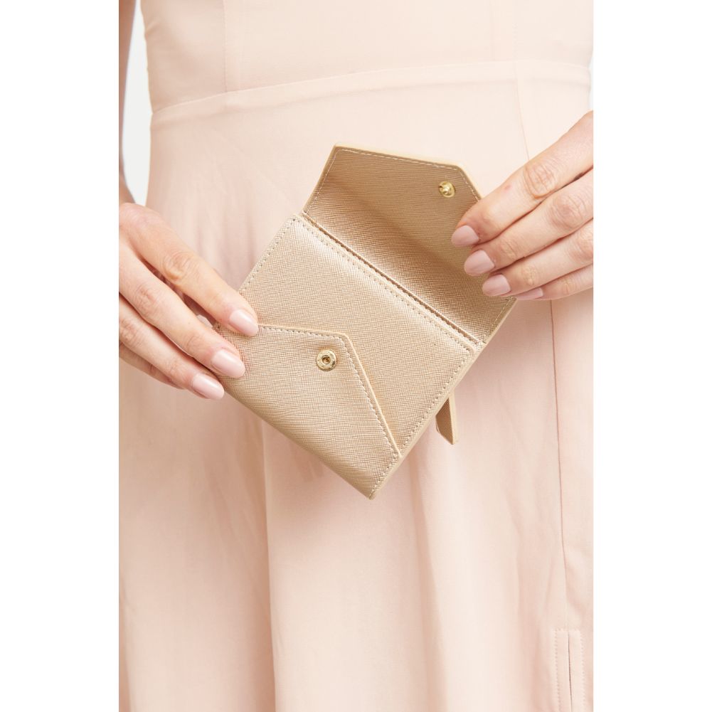 Woman wearing Rose Gold Urban Expressions Layla Wallet NA-840611154088 View 2 | Rose Gold